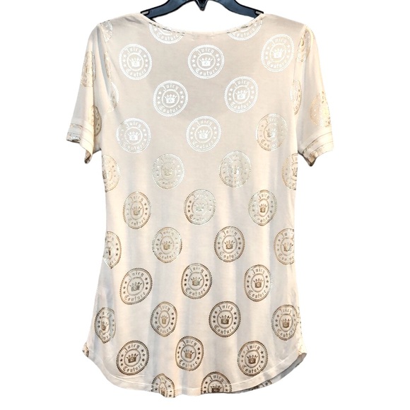 Juicy Couture gold medallion t-shirt size S last price drop - Picture 2 of 5
